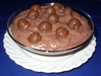 Schokomelonenkugeln auf Schokocreme - Rezept