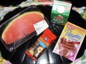 Schokomelonenkugeln auf Schokocreme - Rezept - Bild Nr. 2