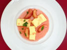 Mascarpone-Limetten-Mousse mit karamellisierten Pfirsichen - Rezept