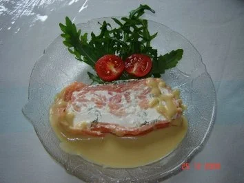 Fisch : Lachsterrine mit Siebensoße - Rezept - Bild Nr. 4