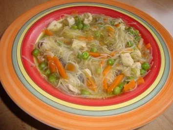 Hühnersuppe mit Glasnudeln - Rezept