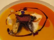 Pilzvariation mit Rosmarinpesto an Kürbiscréme mit steirischem Kürbiskernöl - Rezept