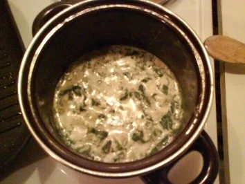 Rezept: Geflügel: Hähnchenbrustfilet mit Mangold-Sahne-Büffelkäse und Jasminreis Bild Nr. 5 Geflügel: Hähnchenbrustfilet mit Mangold-Sahne-Büffelkäse und Jasminreis - Rezept - Bild Nr. 5