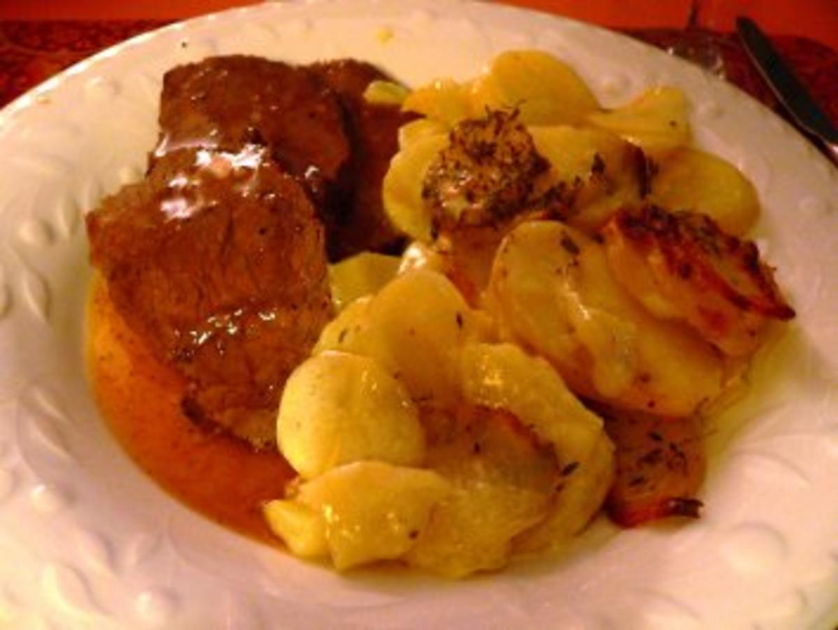 Rinderbraten mit Kartoffelgrattin. - Rezept - Bild Nr. 2