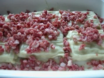 Rezept: Maultaschen mit Gorgonzola und Speck Bild Nr. 2 Maultaschen mit Gorgonzola und Speck - Rezept - Bild Nr. 2