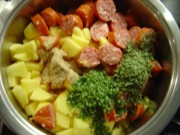 Wachsbohnen-Eintopf mit Mettendchen - Rezept - Bild Nr. 2