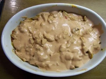 Rezept: überbackenes Hähnchen- Gyros in Spezial- Sauce Bild Nr. 2 überbackenes Hähnchen- Gyros in Spezial- Sauce - Rezept - Bild Nr. 2