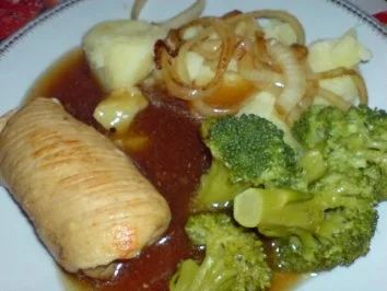 Rezept: Schweinerouladen mit Lauchzwiebeln und Speck gefüllt Bild Nr. 20 Schweinerouladen mit Lauchzwiebeln und Speck gefüllt - Rezept - Bild Nr. 20