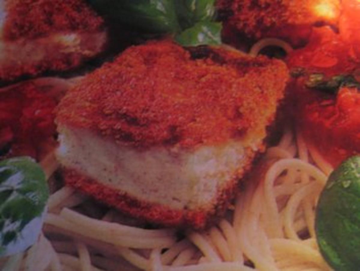 Knusperfisch auf Spaghetti - Rezept