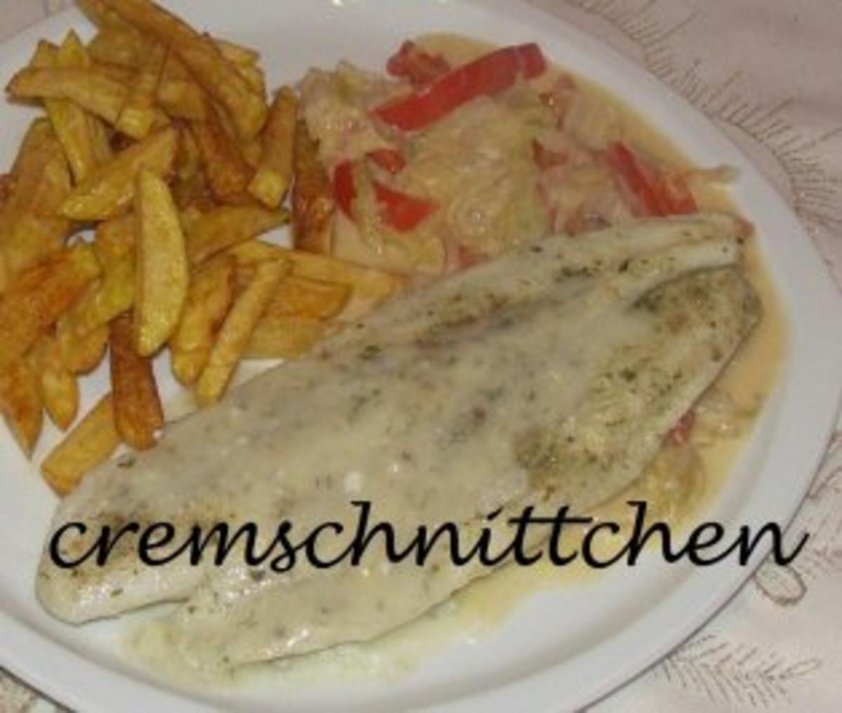 Bilder für Gedünsteter Pangasius auf Chinakohl - Paprikagemüse - Rezept