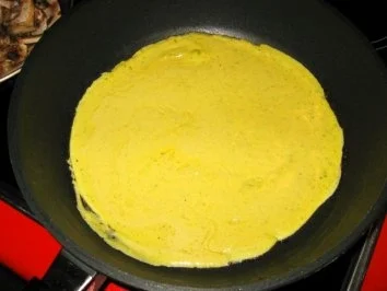 Maismehlcrêpes mit Champignons - Rezept - Bild Nr. 4