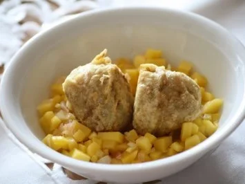 Rezept: Hackbällchen mit Mango-Dip Hackbällchen mit Mango-Dip - Rezept