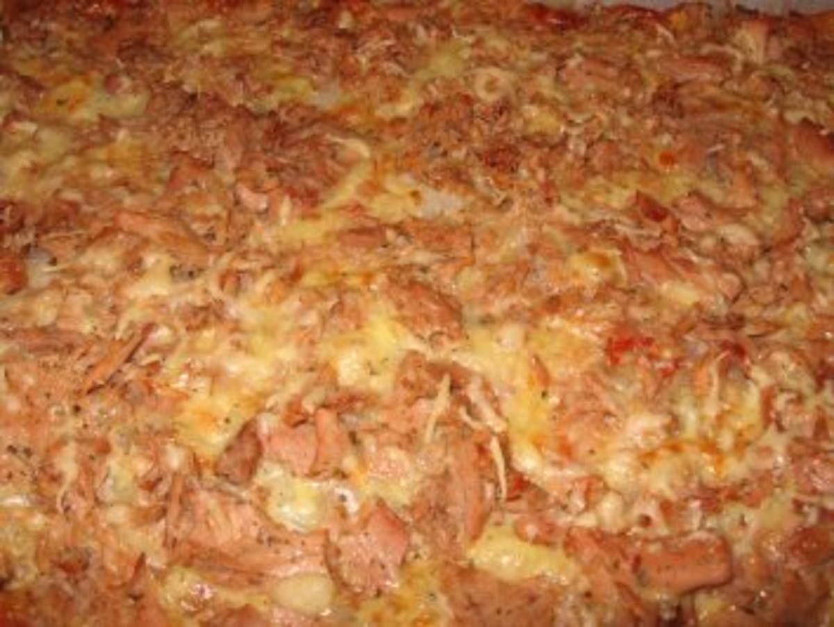 Dinkel-Blätterteigpizza mit Thunfisch - Rezept - Bild Nr. 2