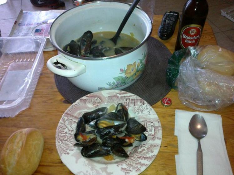 Miesmuscheln alla Normandie - schnell &amp; einfach - 55 kcal/100g
