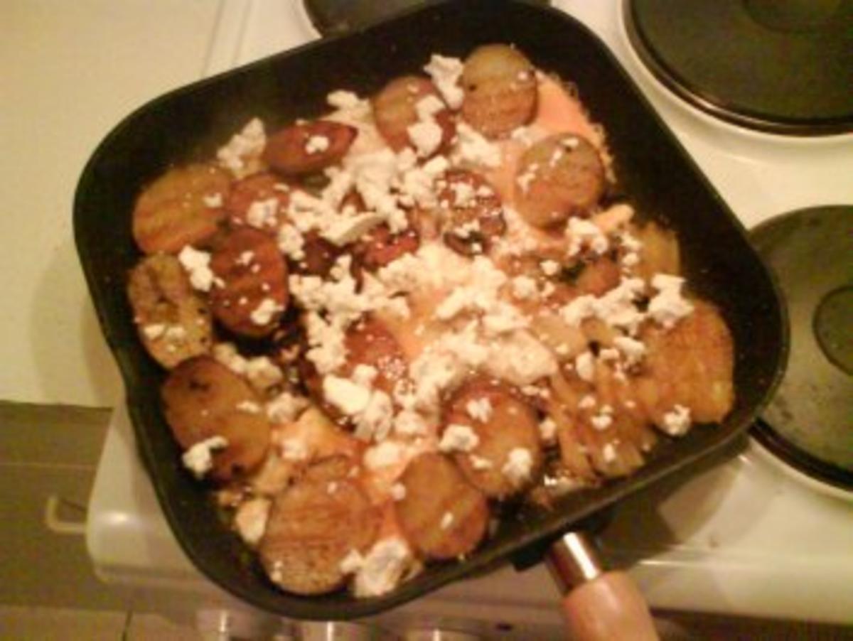 Frühstück:  Bratkartoffeln mit Ziegenkäse - Rezept - Bild Nr. 4