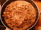 Rahmchampignons mit Schweinesteak - Rezept
