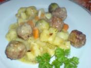 Herbstgemüseauflauf mit Hackbällchen nach dem "Frühlingsgemüse mit Hackbällchen-Auflauf" von romantica - Rezept