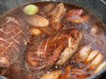 Geflügel: Entenbrust in Rotweinsoße - Rezept - Bild Nr. 6