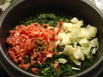 Grünkohl im Backofen gegart mit Pinkelwurst und Mettendchen - Rezept - Bild Nr. 4