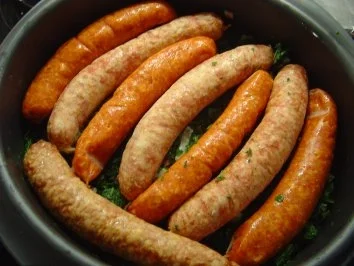 Grünkohl im Backofen gegart mit Pinkelwurst und Mettendchen - Rezept - Bild Nr. 5