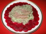 Carpaccio von Rote Bete mit kaltem Braten u. Vinaigrette - Rezept