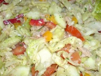 Rezept: Bunter Partysalat mit Thunfisch Bild Nr. 4 Bunter Partysalat mit Thunfisch - Rezept - Bild Nr. 4