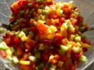 Bunter Paprikasalat mit Senfdessing - Rezept