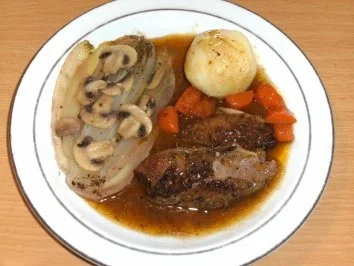 Rezept: Fleisch: Kalbshaxe geschmort Fleisch: Kalbshaxe geschmort - Rezept