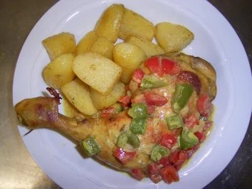 Curry Hähnchenkeulen Didas Art - Rezept