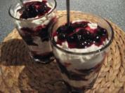 Spekulatius-Créme mit warmen Heidelbeeren - Rezept