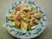 Salat mit Hühnerstreifen - Rezept