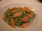 Pasta- Grüne Bandnudeln mit geräucherter Forelle - Rezept