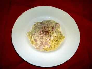 Schinkenspaghetti - Rezept