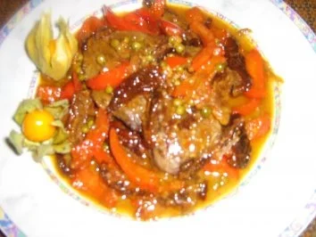 Filetsteak mit Tomaten-Paprikagemüse - Rezept