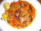 Filetsteak mit Tomaten-Paprikagemüse - Rezept