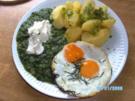 Spinat mit  Feta- Blub und Spiegelei....ganz Klassisch;-) - Rezept