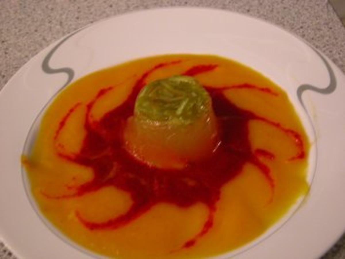 Dessert - Limetten- MInz-Gelee mit Fruchtpüree - Rezept - Bild Nr. 2