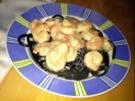 Schwarze Bandnudeln mit Garnelen Prosecco Sauce - Rezept