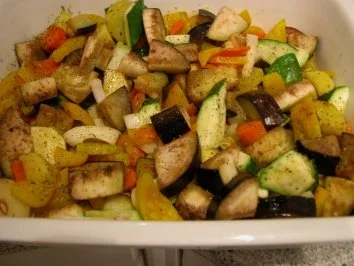 Fisch -  Eingewickelter Lumb an Ofengemüse - Rezept - Bild Nr. 4