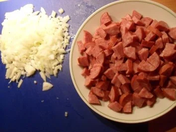 Bratkartoffeln mit Kabanossi - Rezept - Bild Nr. 2