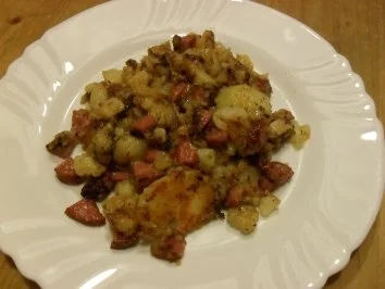 Bratkartoffeln mit Kabanossi - Rezept