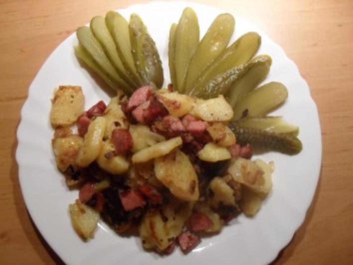 Bratkartoffeln mit Kabanossi - Rezept - Bild Nr. 5