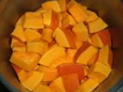 Kürbiskonfitüre mit Aprikosen und Vanille - Rezept