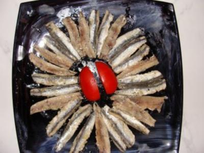 Rezept: Fisch : -Marinierte Sardinen - Anchovis-Sardellen- Fisch : -Marinierte Sardinen - Anchovis-Sardellen- - Rezept