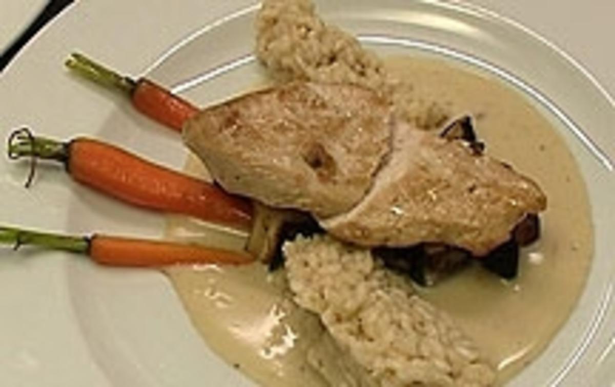 Bilder für Frikassee vom Huhn an Tee-Risotto - Rezept