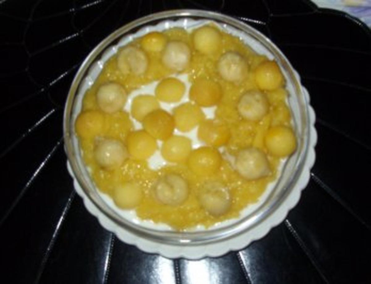Joghurt mit Mangopüree und Mango-Bananenkugeln und ein Hauch von Schokolade - Rezept - Bild Nr. 6