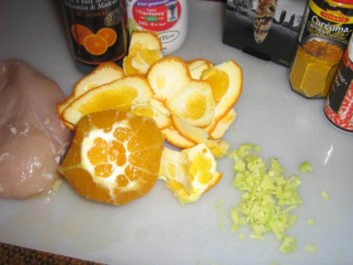 Hähnchenbrustfilet in fruchtiger Orangensauce an Mediteraneo Reis - Rezept - Bild Nr. 3