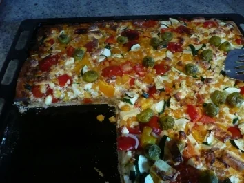 Hackfleischkuchen mit Oliven - Rezept