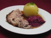 Fränkischer Krustenschweinebraten und Fränkische Klöße - Rezept