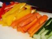 gesunde Gemüse Snack/Fingerfood mit Dip - Rezept